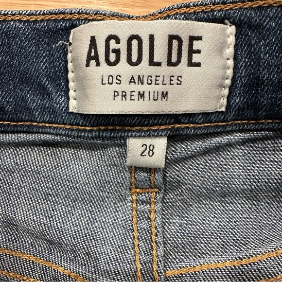 Agolde Sophie High Rise Skinny Crop jeans in medium blue (Reverb), size 28 - Picture 9 of 10
